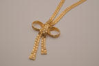 Vintage gold-tone bow necklace