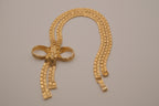 Vintage gold-tone bow necklace