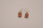 Vintage Baltic amber and sterling silver dangle earrings