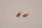 Vintage Baltic amber and sterling silver dangle earrings