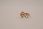 Vintage Sterling silver Amber celtic knot ring