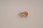 Vintage Sterling silver Amber celtic knot ring