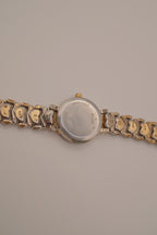 Vintage Bulova two-tone heart link cocktail watch