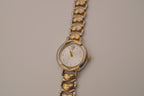 Vintage Bulova two-tone heart link cocktail watch