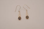 Vintage Baltic amber Celtic knotwork drop earrings