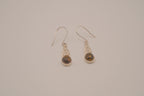 Vintage Baltic amber Celtic knotwork drop earrings