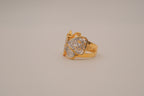 Two-Tone Filigree Butterfly Ring