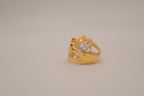 Two-Tone Filigree Butterfly Ring