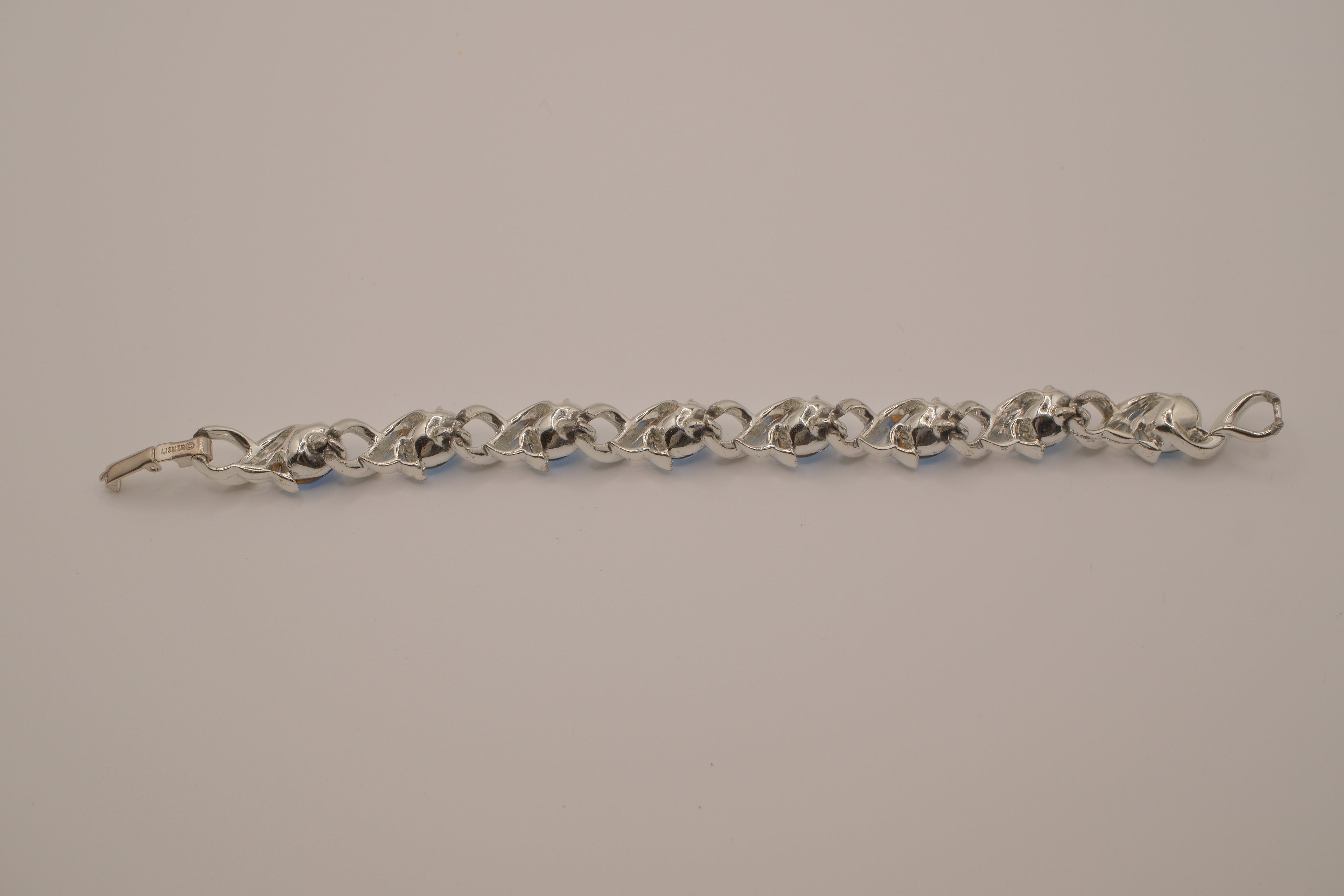 Vintage Lisner silver-tone link bracelet&nbsp;