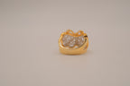 Two-Tone Filigree Butterfly Ring
