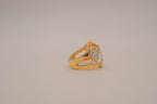 Two-Tone Filigree Butterfly Ring