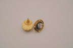 Vintage Victorian Revival style Cameo Rose stud earring