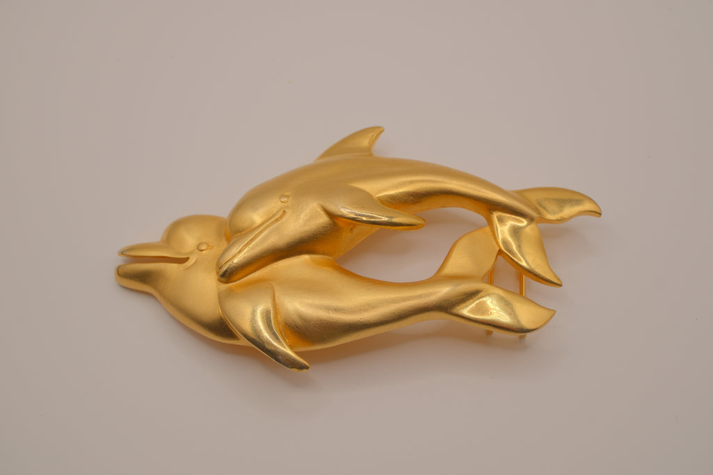 Vintage Doreen Ryan dolphin belt buckle