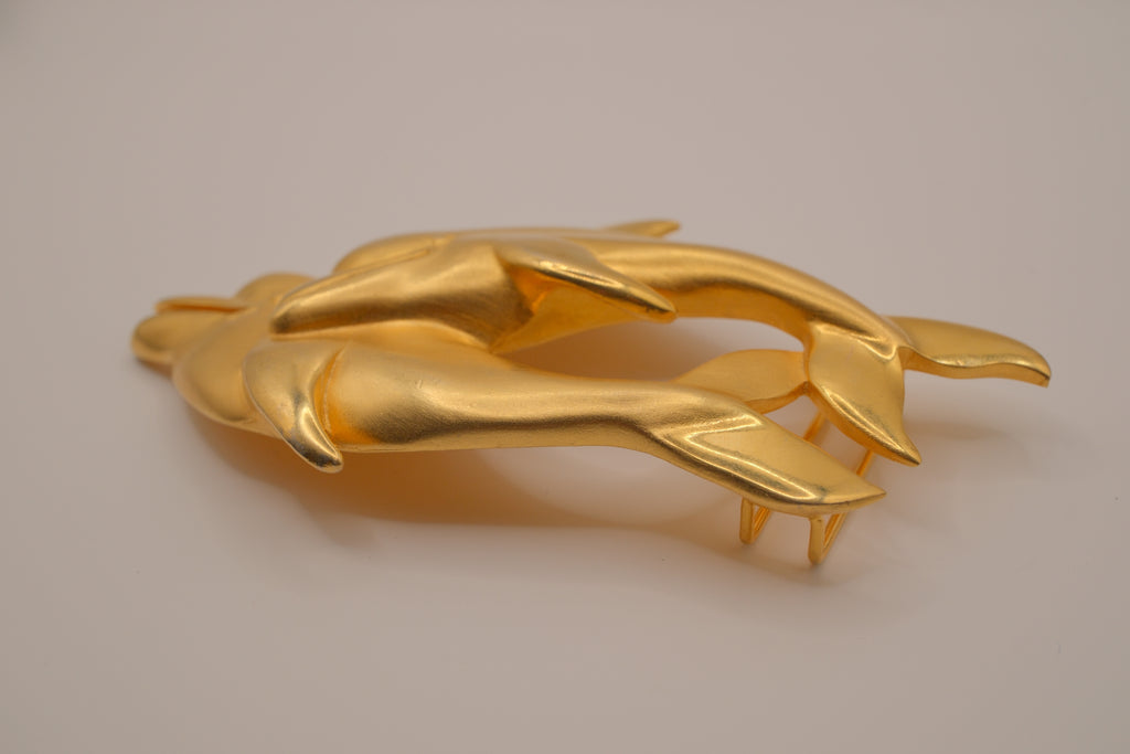 Vintage Doreen Ryan dolphin belt buckle