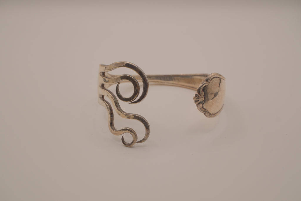 Vintage Fork silverware cuff bracelet