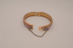 Vintage Cloisonné Red enamel hinged bangle bracelet