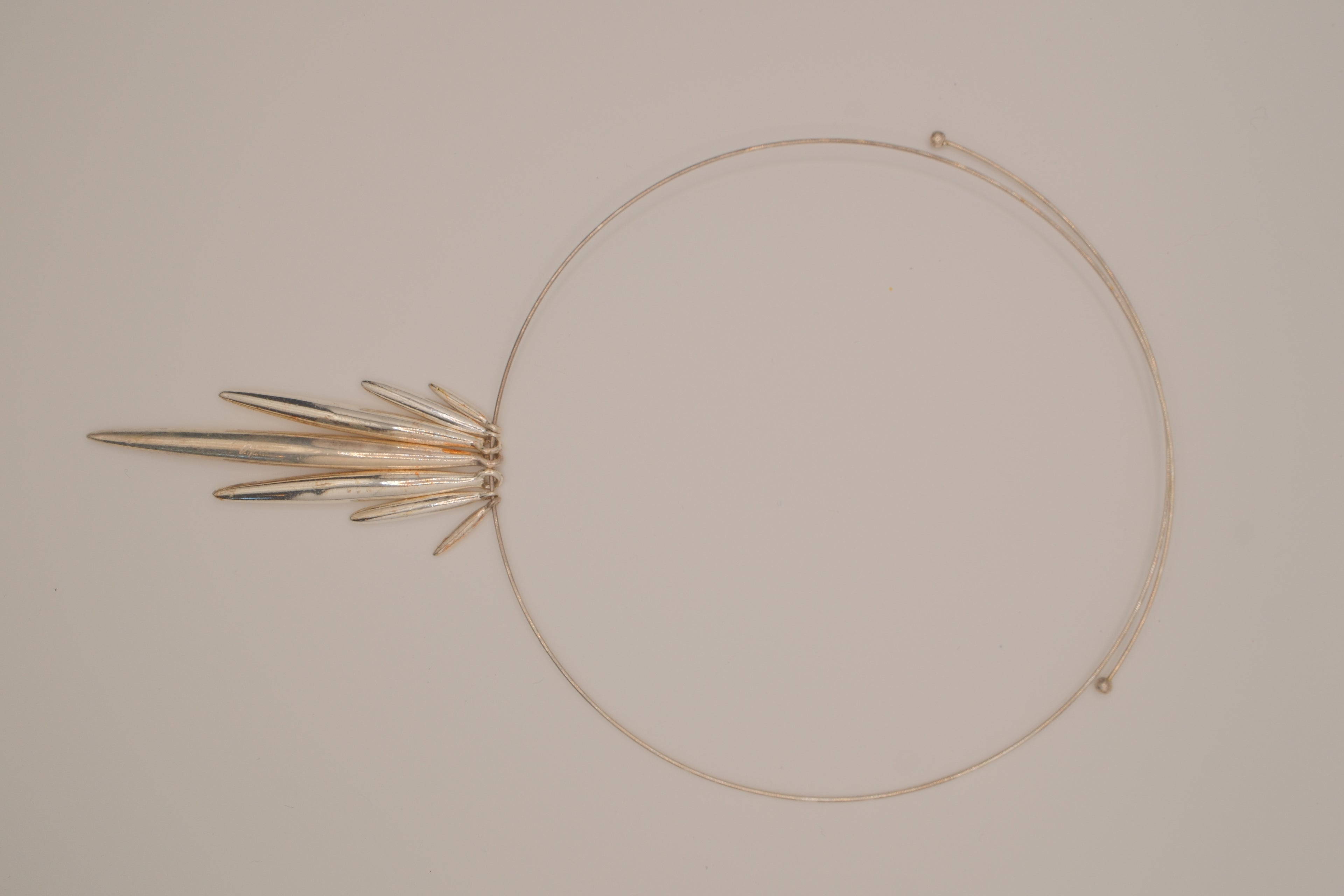 Modernist rigid collar necklace