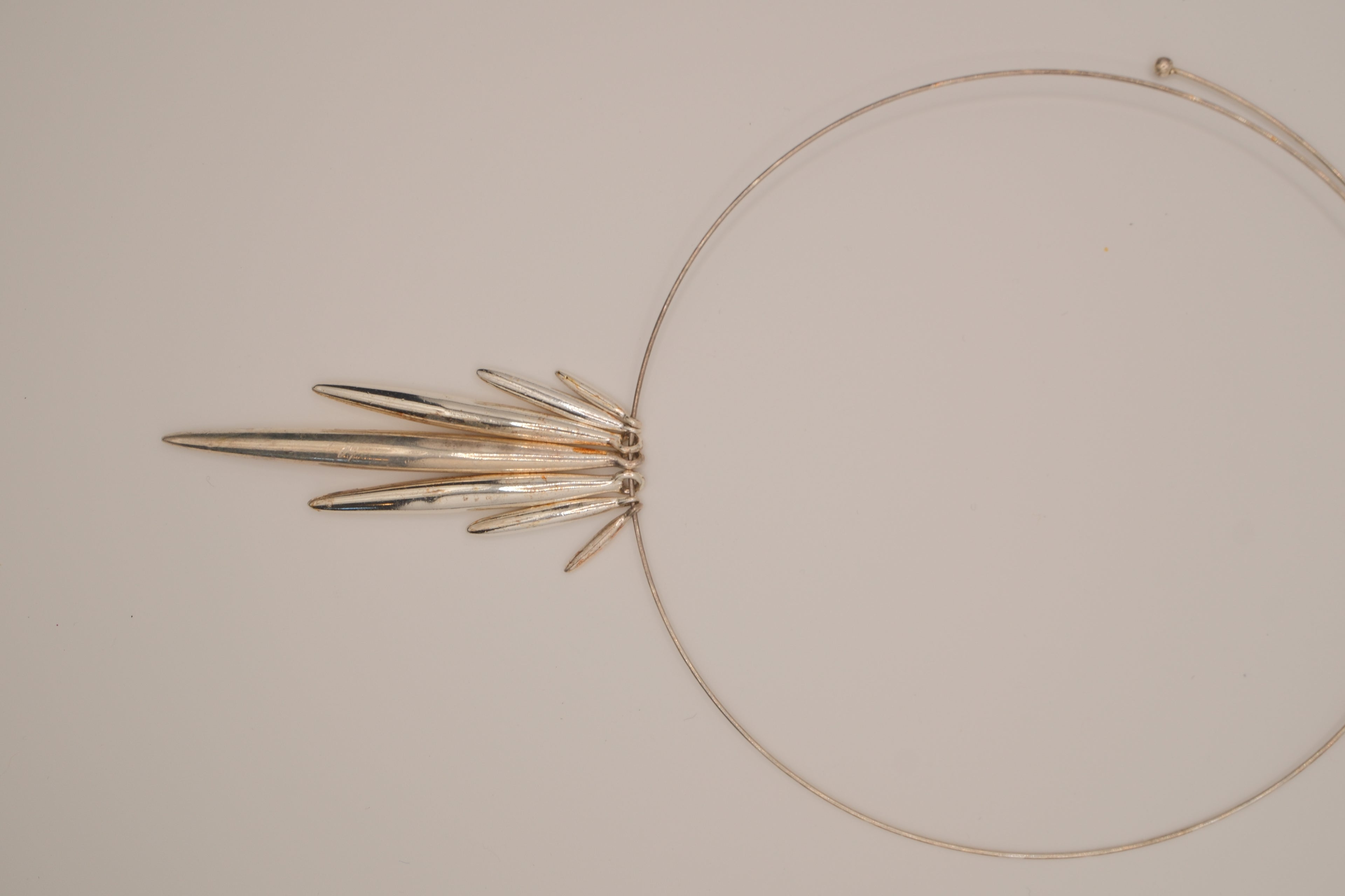 Modernist rigid collar necklace