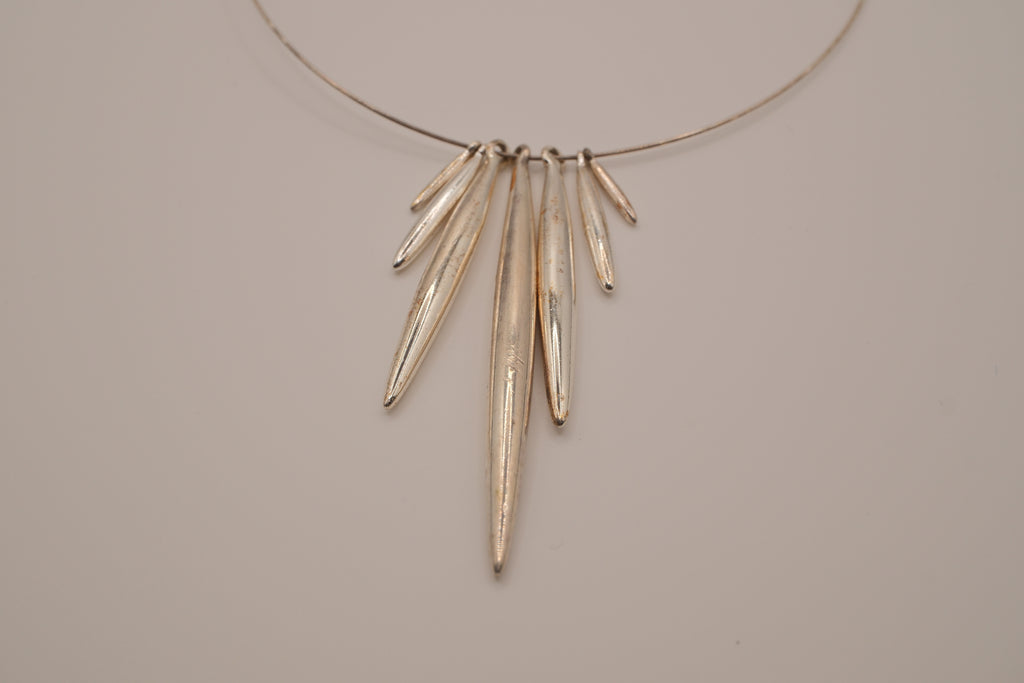 Modernist rigid collar necklace