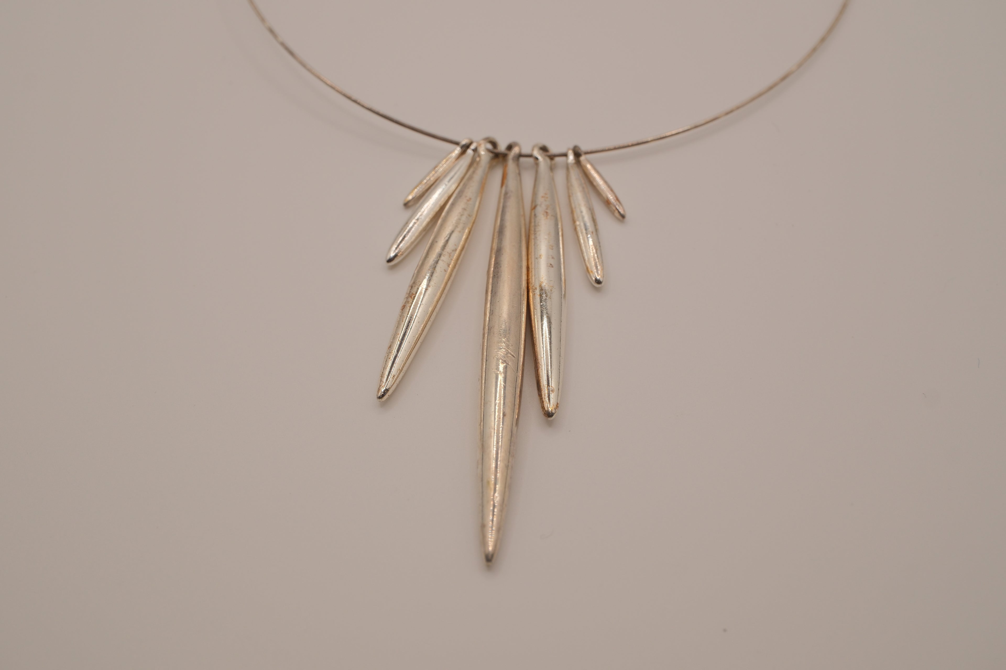 Modernist rigid collar necklace