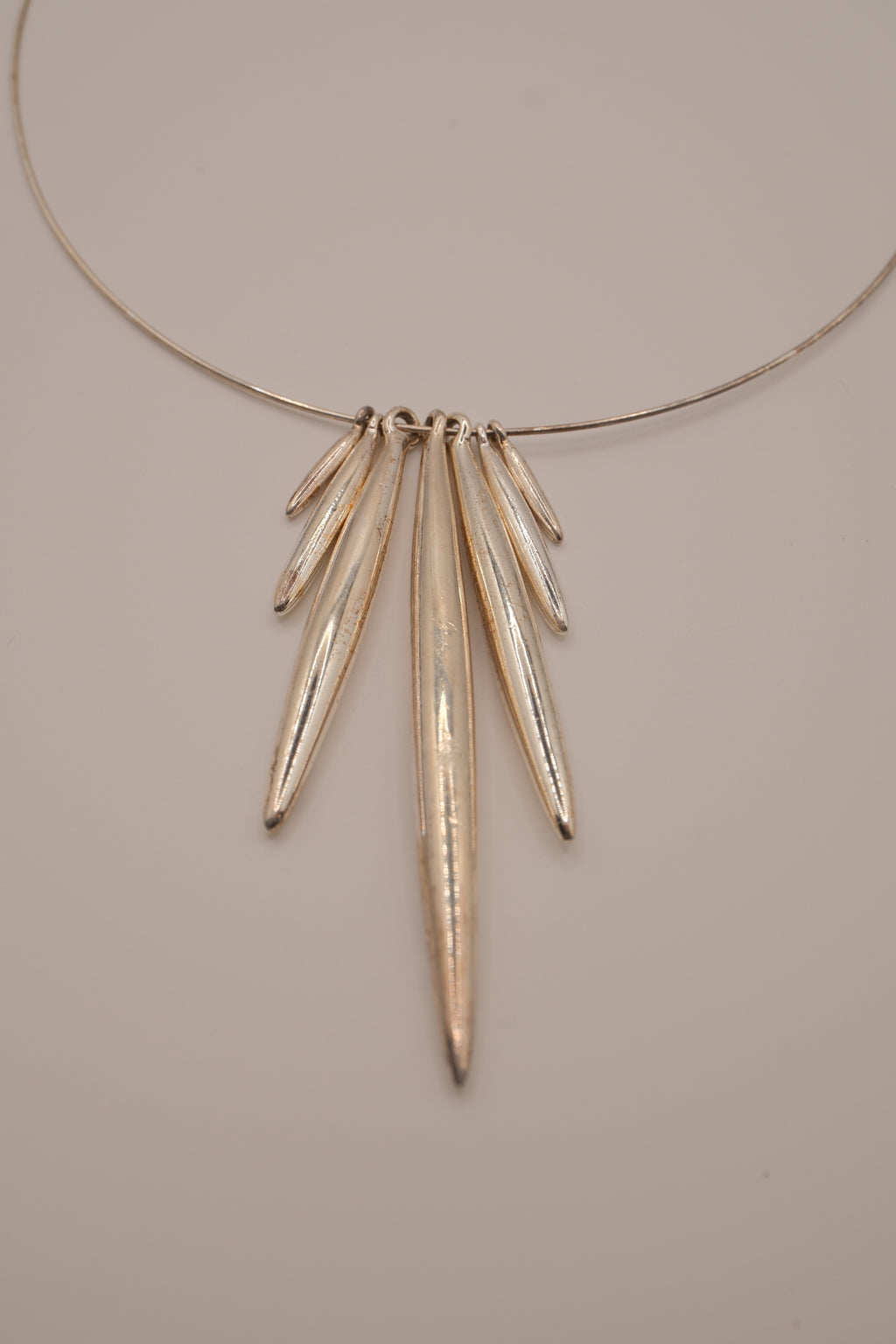 Modernist rigid collar necklace