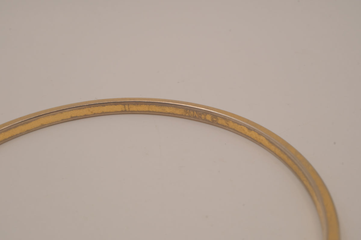 Vintage Monet textured gold-tone bangle bracelet