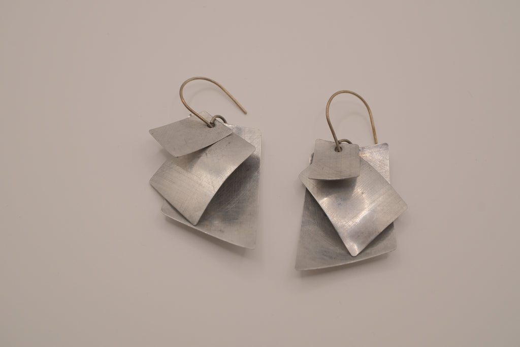 Modernist artisan dangle earrings