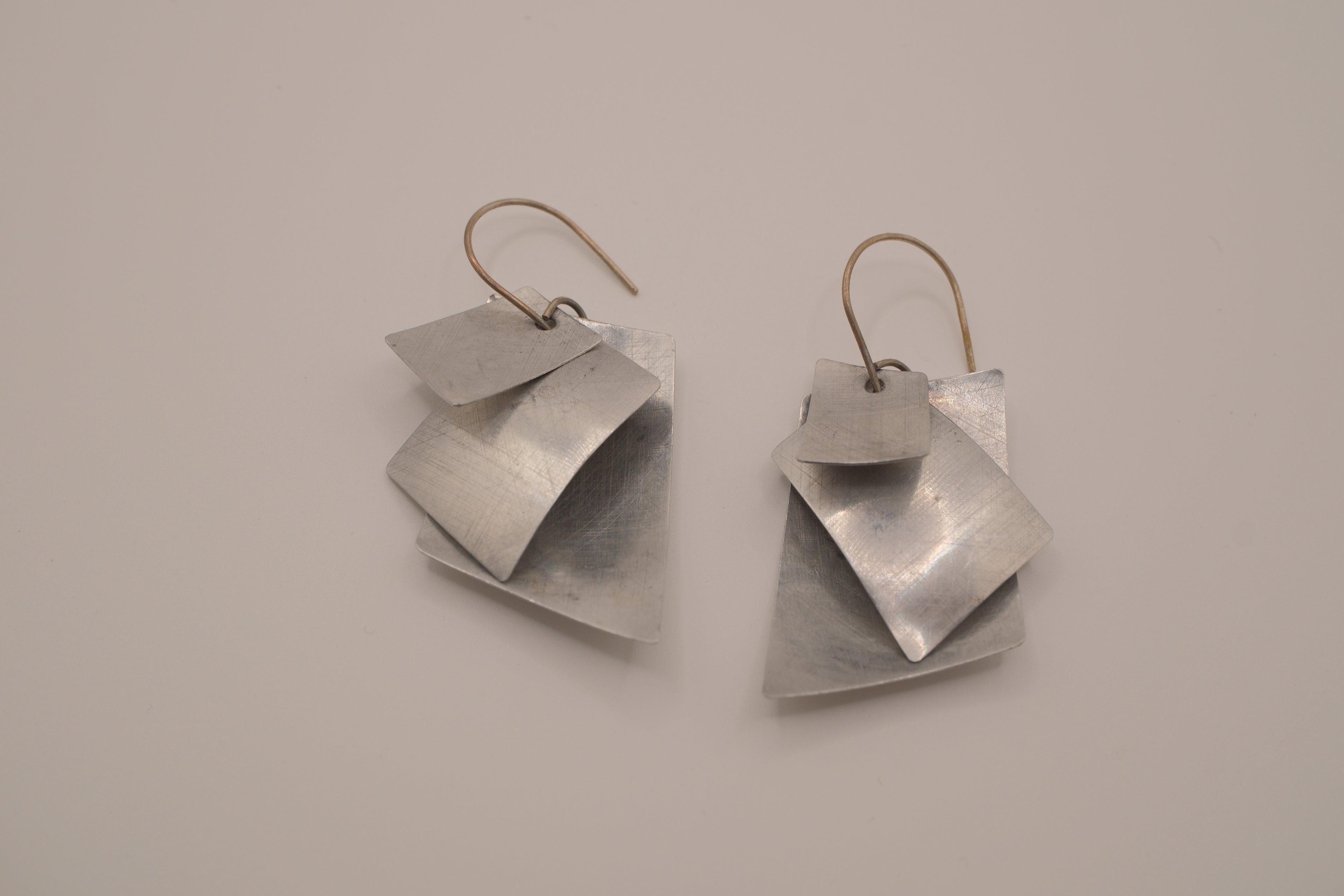 Modernist artisan dangle earrings