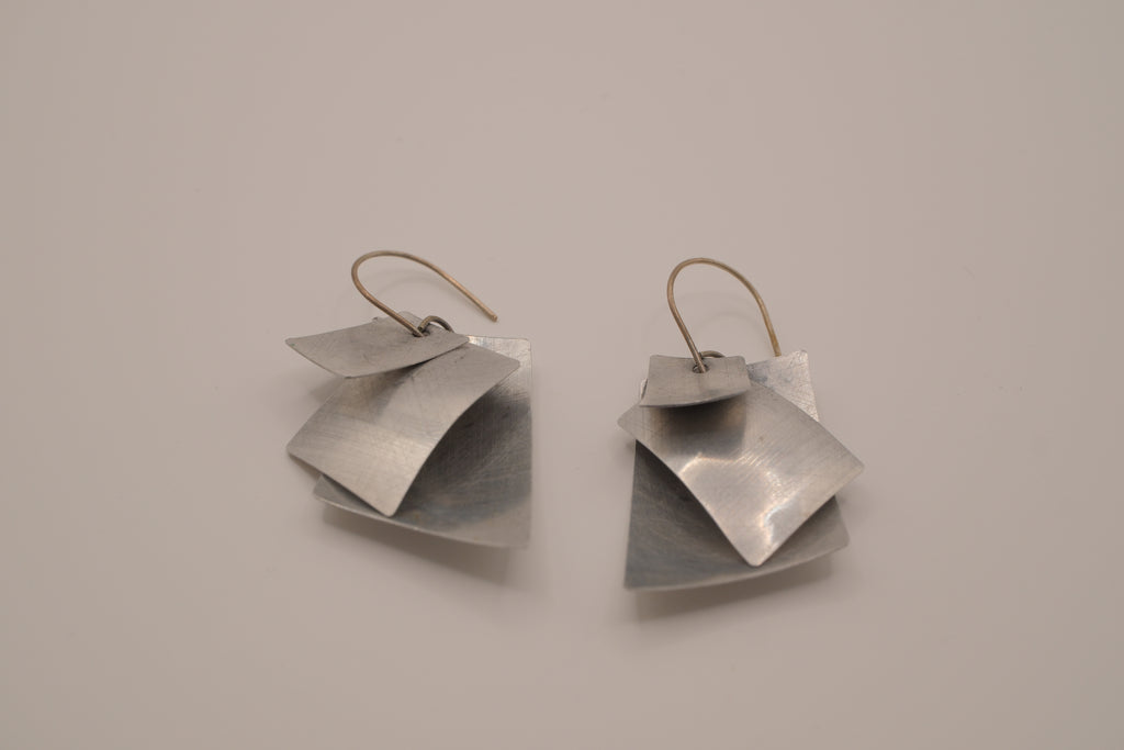 Modernist artisan dangle earrings
