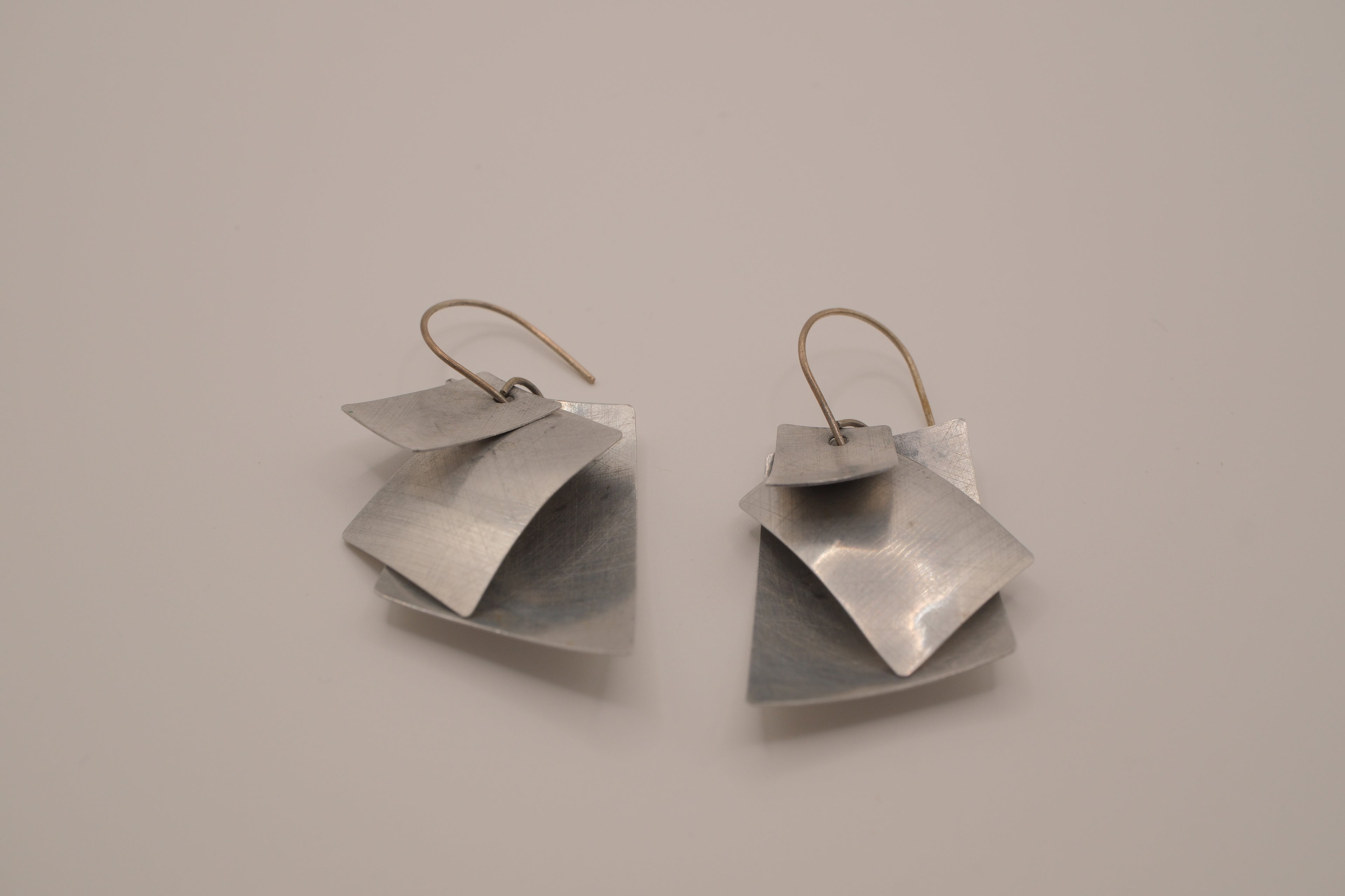 Modernist artisan dangle earrings
