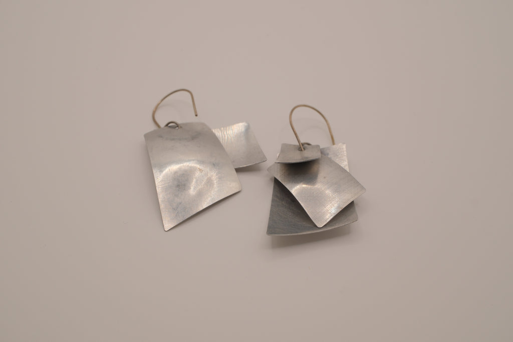 Modernist artisan dangle earrings