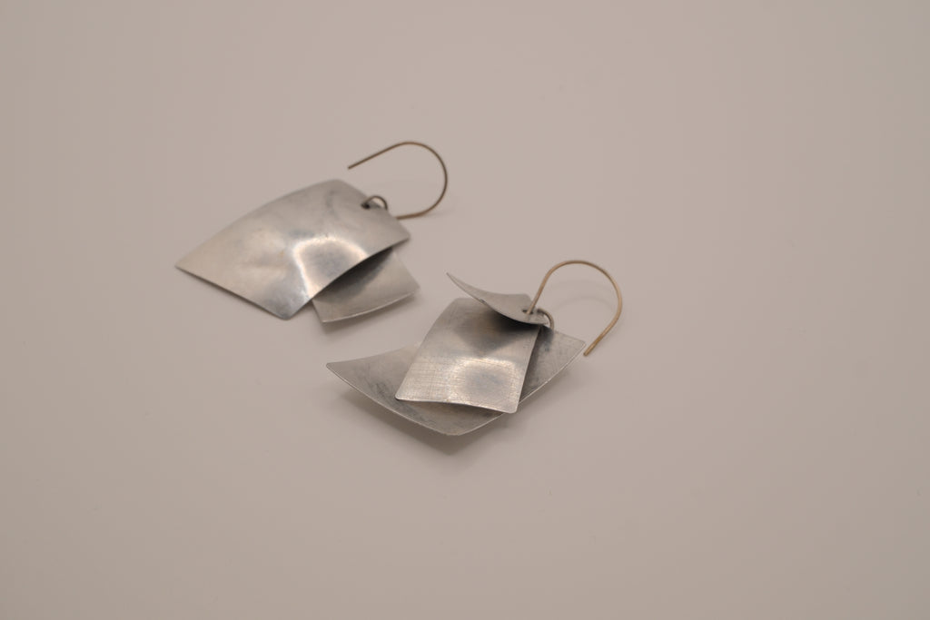 Modernist artisan dangle earrings