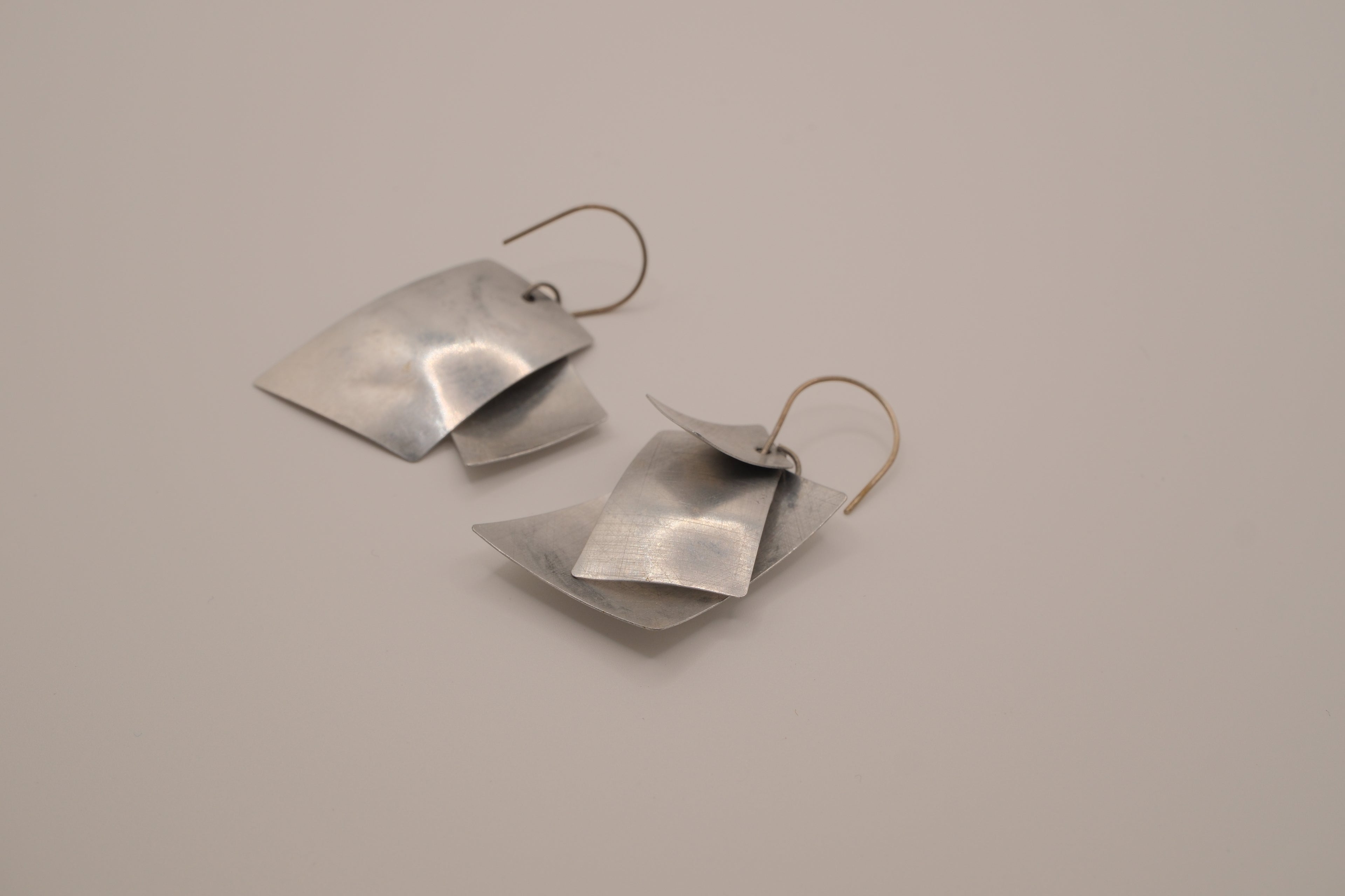 Modernist artisan dangle earrings