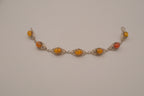 Vintage Sterling silver Baltic amber link bracelet