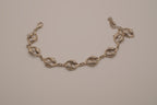 Vintage sterling silver dolphin link bracelet