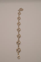 Vintage sterling silver dolphin link bracelet
