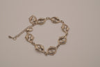 Vintage sterling silver dolphin link bracelet
