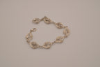 Vintage sterling silver dolphin link bracelet