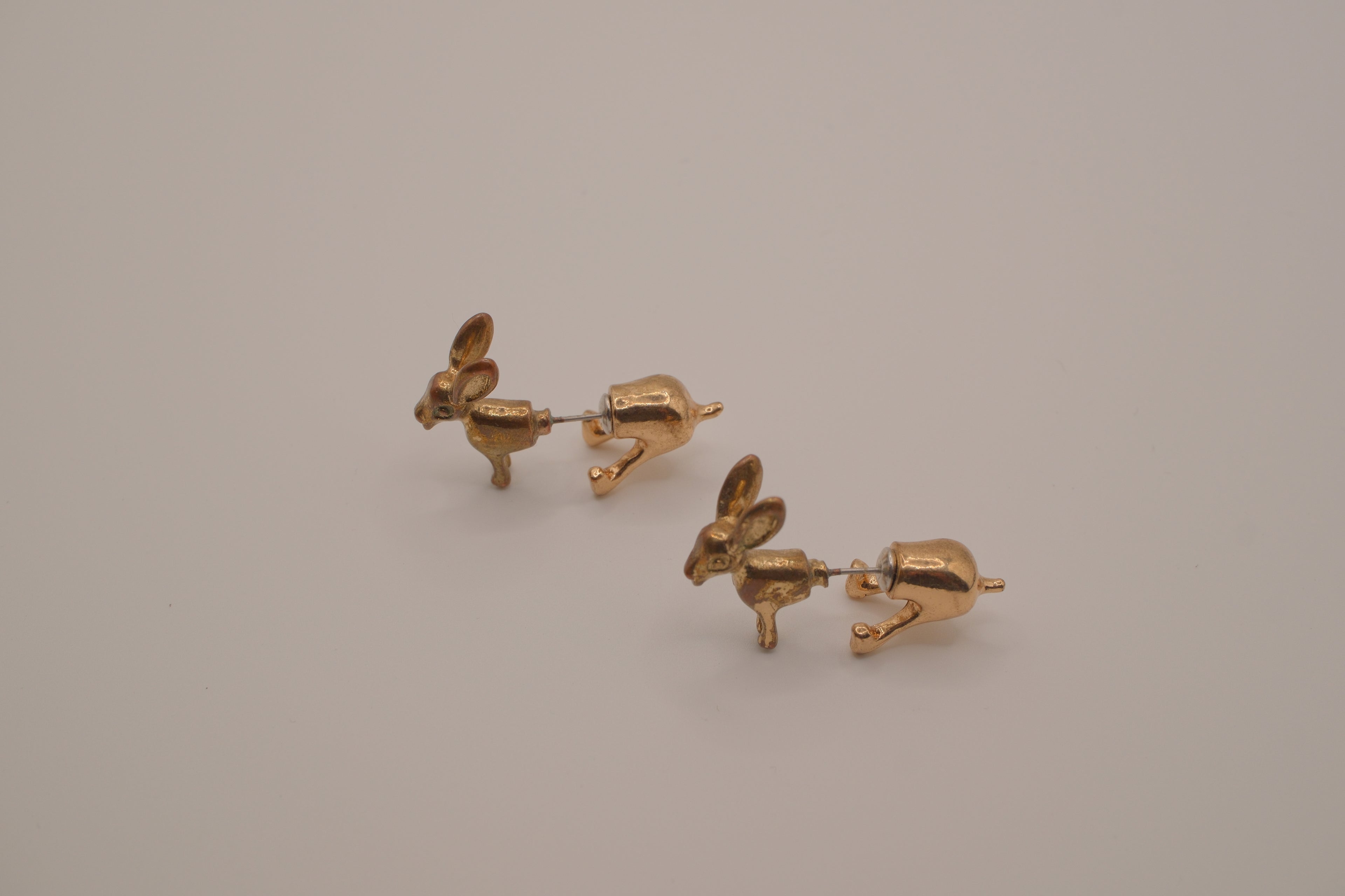Bunny front-back earrings