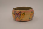 Vintage cloisonné style brass enamel bangle bracelet&nbsp;