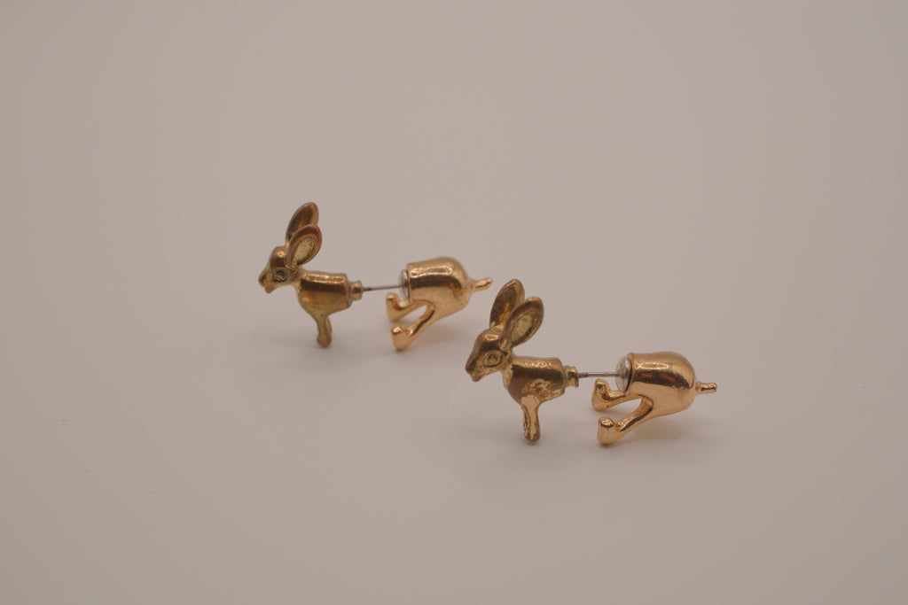 Bunny front-back earrings