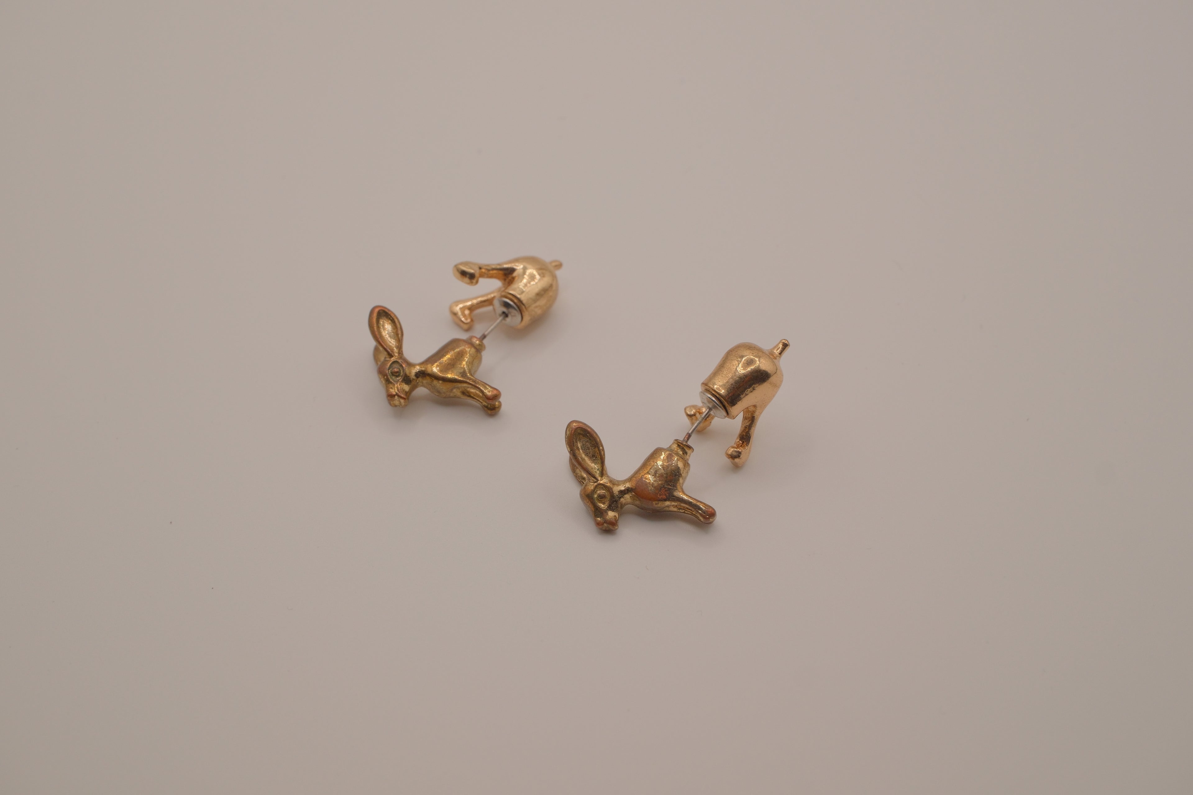 Bunny front-back earrings