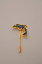 Vintage Hand Layered Opal dolphin stick pin