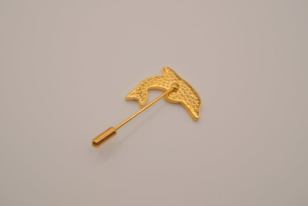 Vintage Hand Layered Opal dolphin stick pin