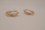 Two-tone twisted hoop earring