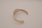Vintage modernist Mexico alpaca silver cuff bracelet