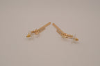 Gold tone Bar earrings with rhinestone