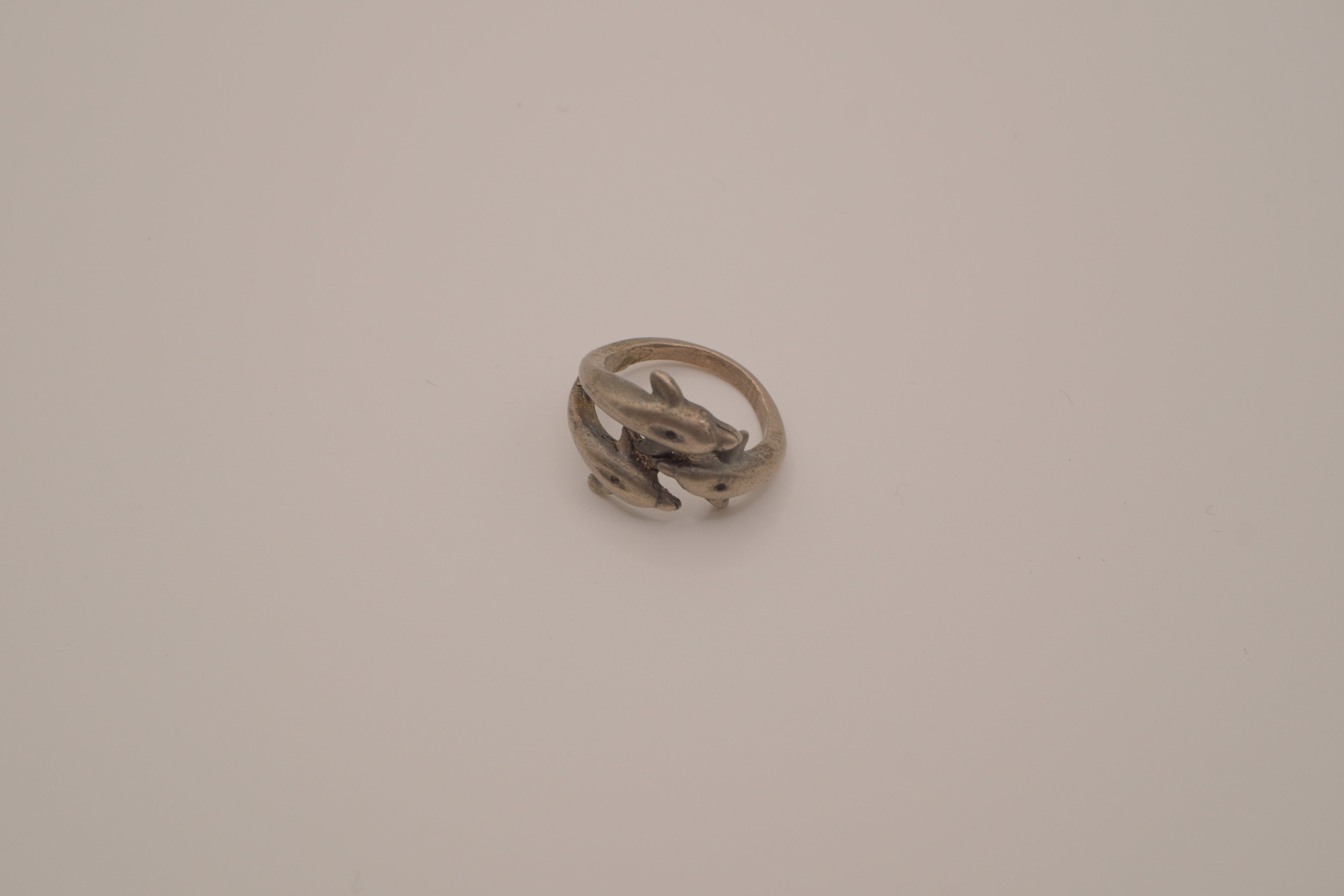 Vintage triple dolphin ring