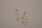 Vintage Silver Leaf Capiz Earrings