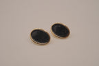 Vintage oval cabochon stud earrings